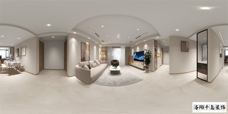 宜陽花提香域120㎡三居奶油色現(xiàn)代簡(jiǎn)約風(fēng)裝修案例